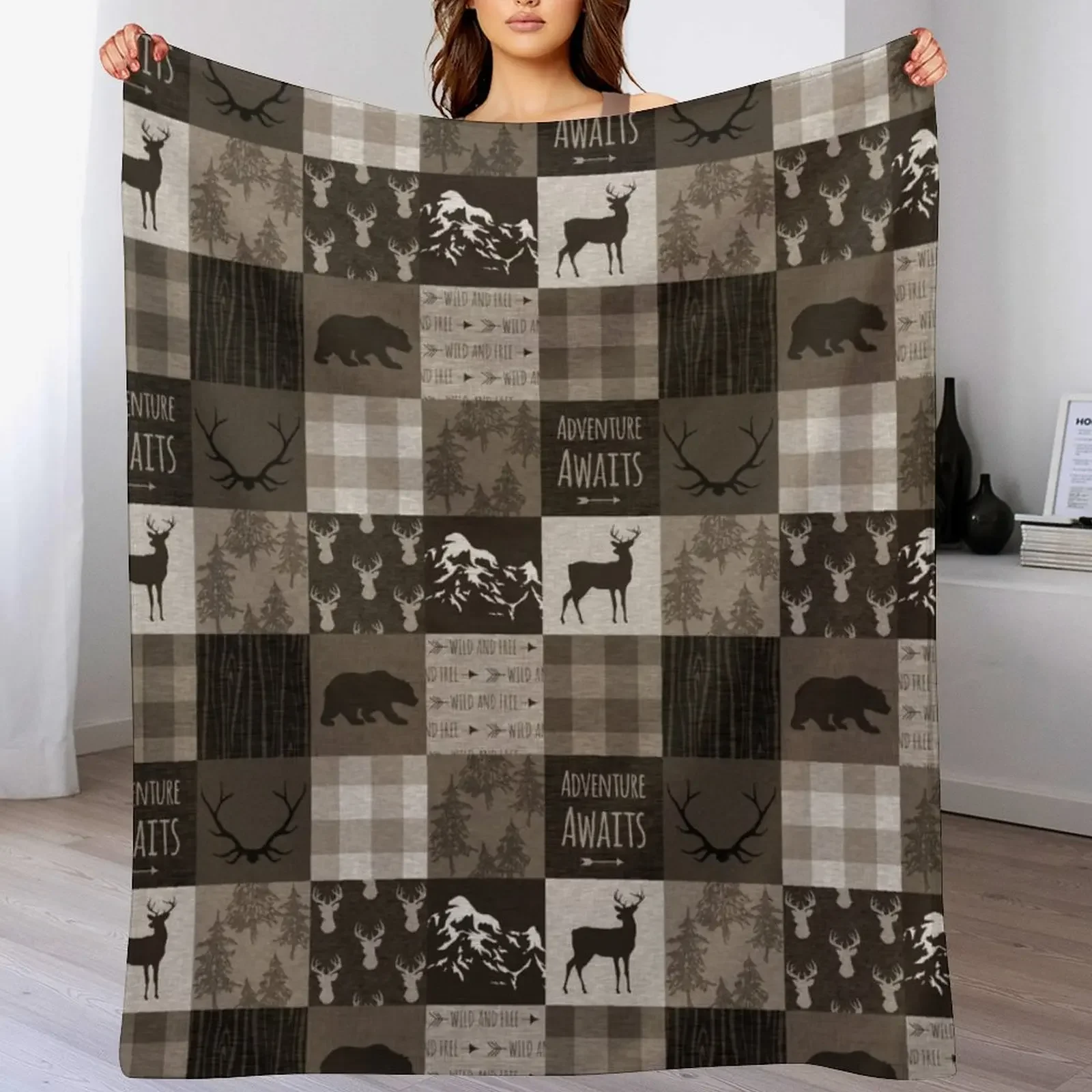 Adventure Patchwork - Brown/Beige Throw Blanket Soft Cozy Blanket for Pet Kids Adults
Adventure Patchwork - Brown/Beige Throw Blanket Soft Cozy Blanket for Pet Kids Adults