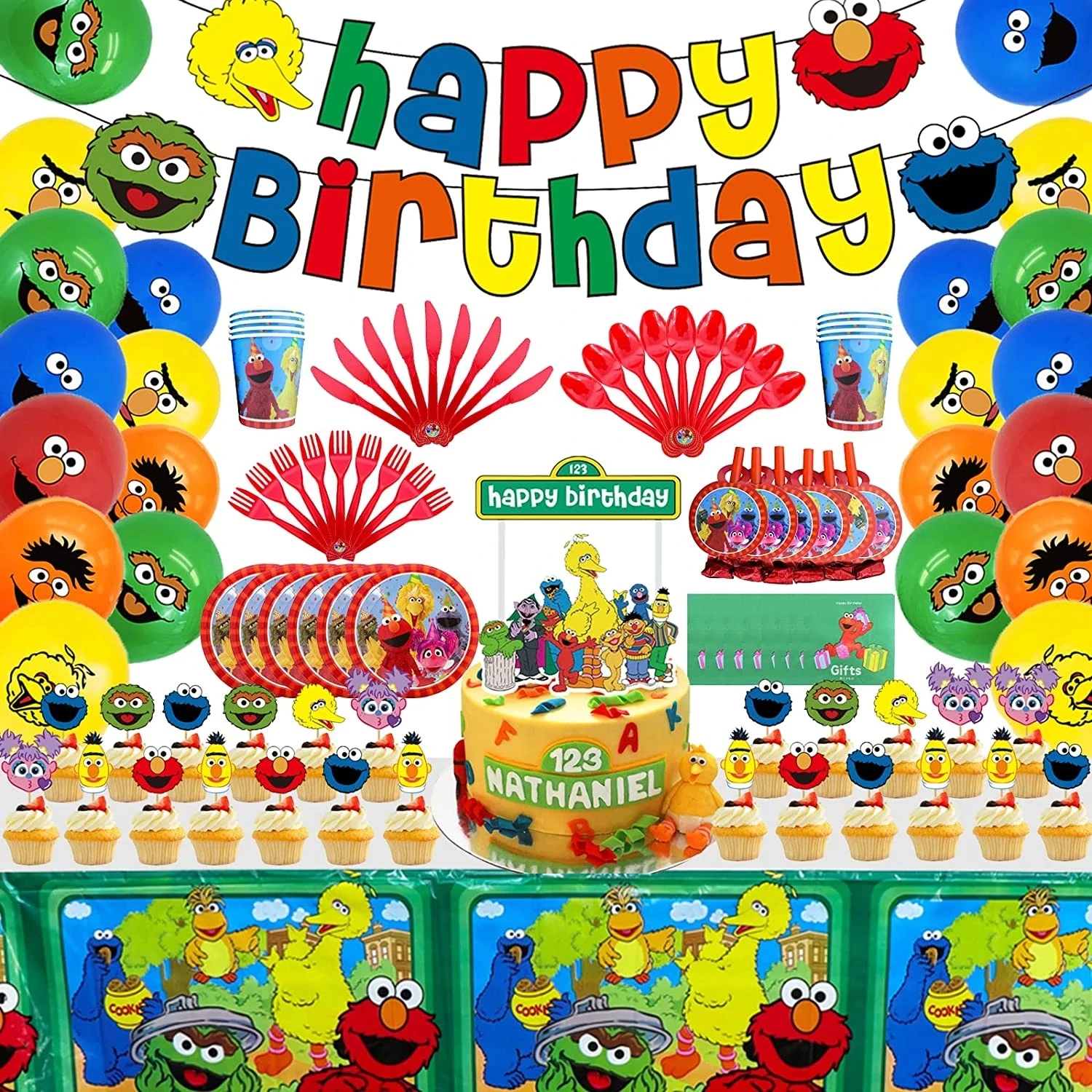 Cartoon Sesame Street Birthday Party Decoration Disposable Tableware Paper CakeTopper Plate Kids Birthday Baby Shower Supplies
Cartoon Sesame Street Birthday Party Decoration Disposable Tableware Paper CakeTopper Plate Kids Birthday Baby Shower Supplies