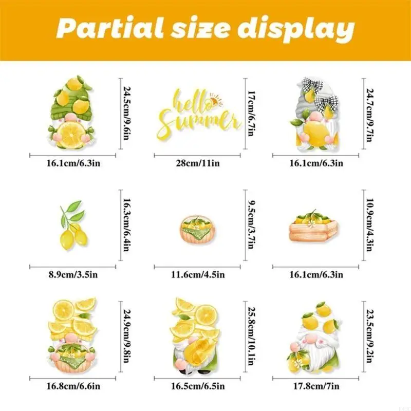 K43C 9 Sheets Gnomes Wall Stickers Summer Window Clings Beach Watermelon Lemon Static Window Decal Summer Party Decoration
K43C 9 Sheets Gnomes Wall Stickers Summer Window Clings Beach Watermelon Lemon Static Window Decal Summer Party Decoration