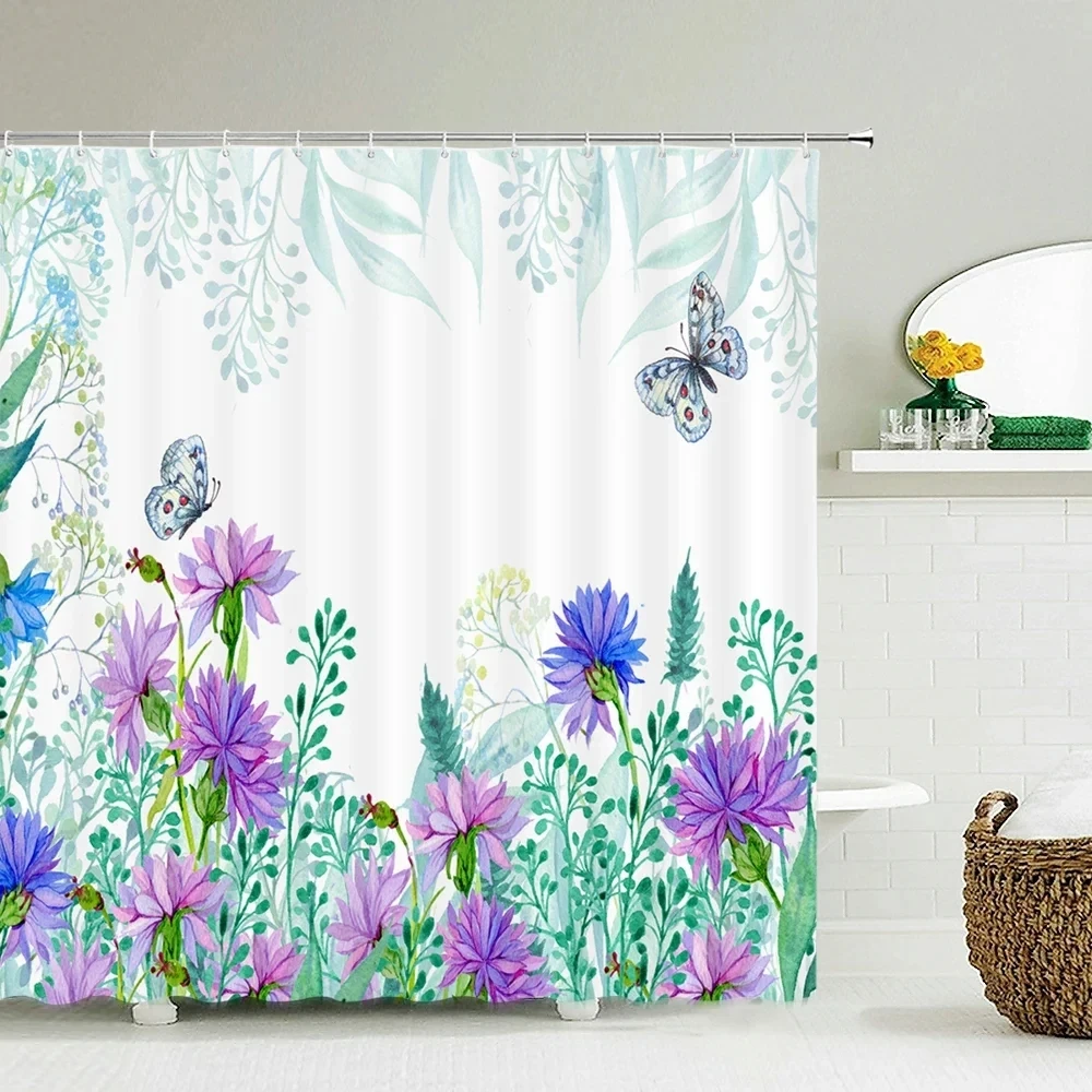 Floral Landscape Bathroom Shower Curtain Colorful Floral Shower Curtain Bathroom Waterproof Home Decor
Floral Landscape Bathroom Shower Curtain Colorful Floral Shower Curtain Bathroom Waterproof Home Decor