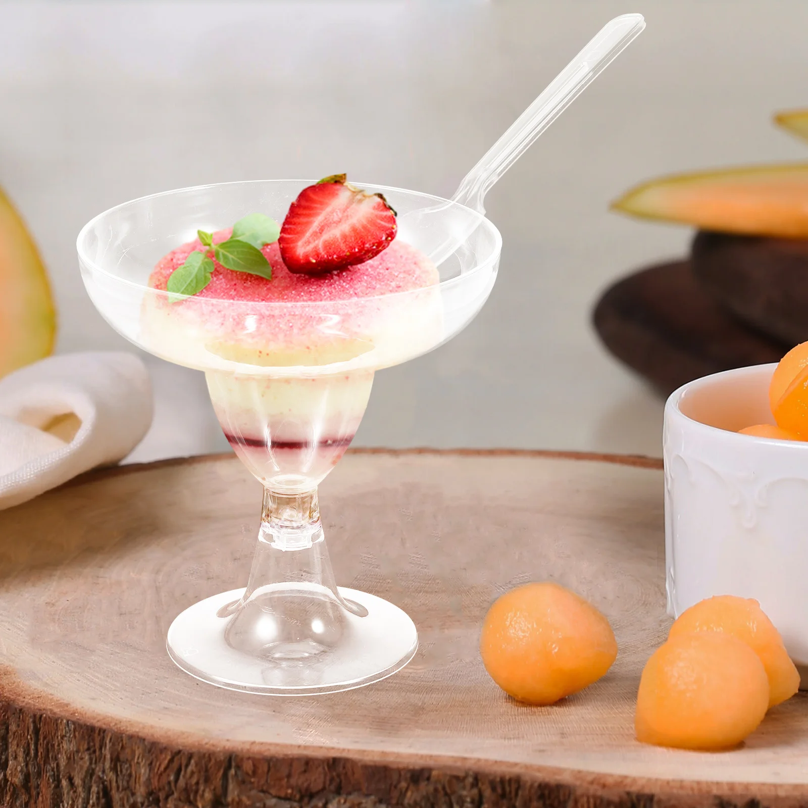 10Sets Clear Dessert Cups Mini Mousse Parfait Pudding Cake Cups Portable Compact Party Supplies with Spoons Dessert Cup
10Sets Clear Dessert Cups Mini Mousse Parfait Pudding Cake Cups Portable Compact Party Supplies with Spoons Dessert Cup