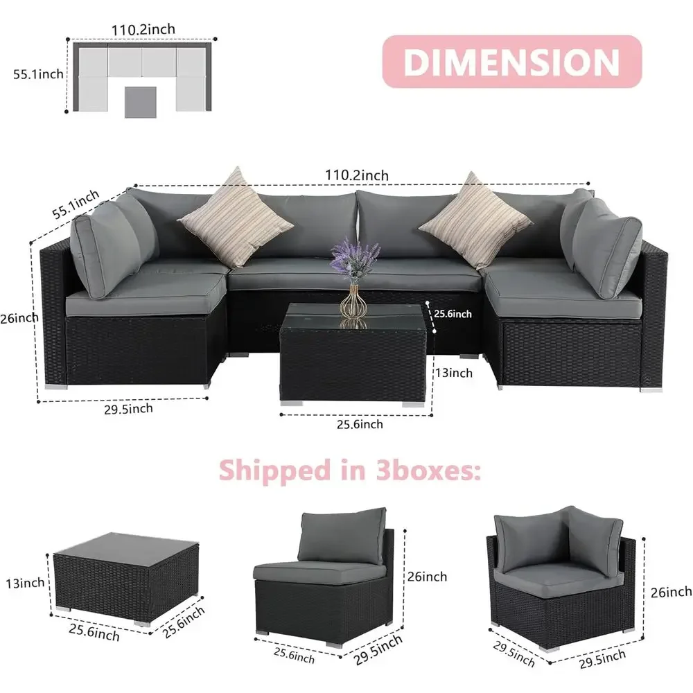 Special OfferAll-Weather 7-Piece Outdoor Wicker Sectional Sofa Set With Grey Cushions And Glass Table For Patio, Poolside, Sprin
Special OfferAll-Weather 7-Piece Outdoor Wicker Sectional Sofa Set With Grey Cushions And Glass Table For Patio, Poolside, Sprin