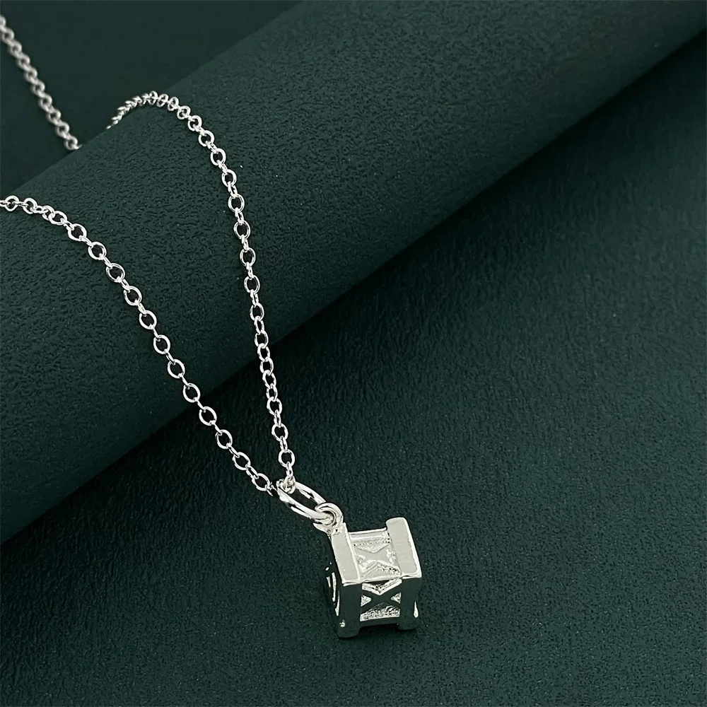 925 Sterling Silver Roman Pendant Thin Necklace, Ladies Couple Simple Luxury Banquet Wedding Birthday Jewelry Gift
925 Sterling Silver Roman Pendant Thin Necklace, Ladies Couple Simple Luxury Banquet Wedding Birthday Jewelry Gift