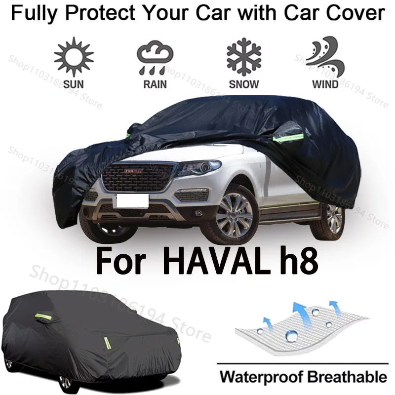 Полный автомобильный чехол для Haval H8, защитное снаряжение для улицы, защита от снега, солнцезащитный козырек, водонепроницаемые и пыленепроницаемые автомобильные аксессуары
Полный автомобильный чехол для Haval H8, защитное снаряжение для улицы, защита от снега, солнцезащитный козырек, водонепроницаемые и пыленепроницаемые автомобильные аксессуары