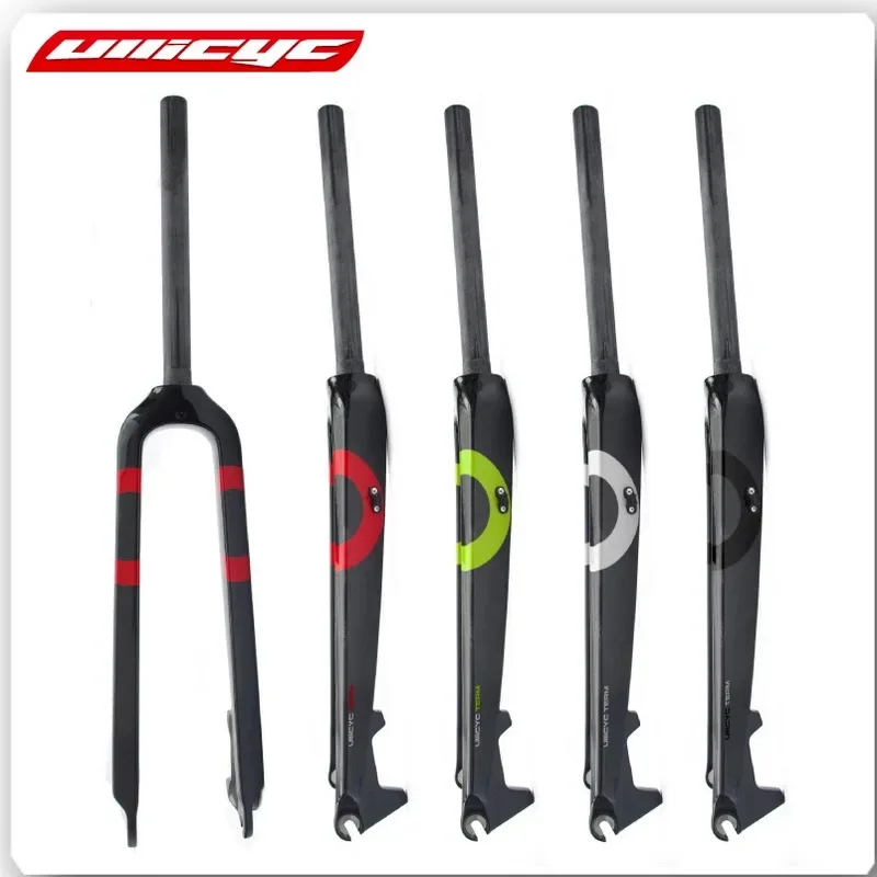 QC525 T800 Mountain Bike Rigid Fork Full Carbon Fiber MTB Forks Fits 26ER 27.5ER 29ER Disc Brake Only 1-1/8" 28.6mm Steerer
QC525 T800 Mountain Bike Rigid Fork Full Carbon Fiber MTB Forks Fits 26ER 27.5ER 29ER Disc Brake Only 1-1/8" 28.6mm Steerer