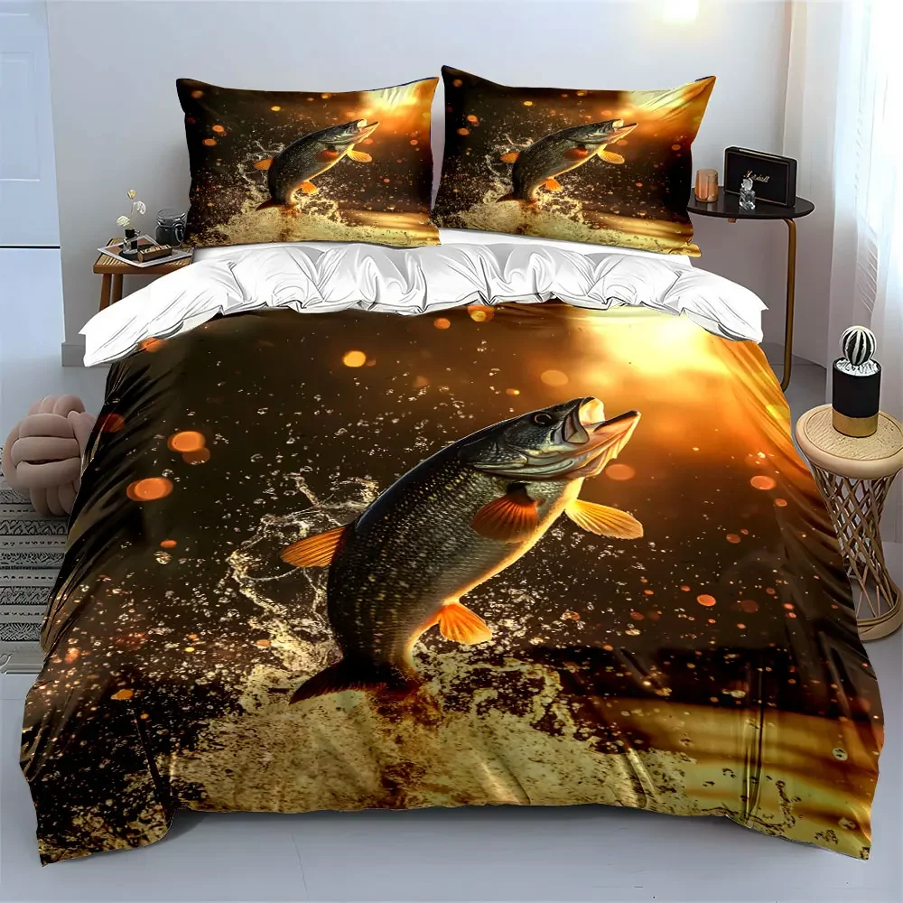 Fishing Theme Decorative Set Canvas Soft Comfortable Duvet Cover Bedding Set Included 1*Duvet Cover & 2*Pillowcases, gift
Fishing Theme Decorative Set Canvas Soft Comfortable Duvet Cover Bedding Set Included 1*Duvet Cover & 2*Pillowcases, gift