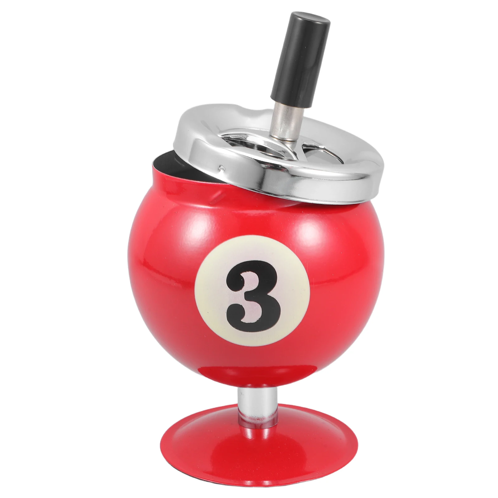 Metal Ashtray with Lid for Office Desk Cigarette Holder Stainless Steel Container Billiards Theme Indoor Decor
Metal Ashtray with Lid for Office Desk Cigarette Holder Stainless Steel Container Billiards Theme Indoor Decor