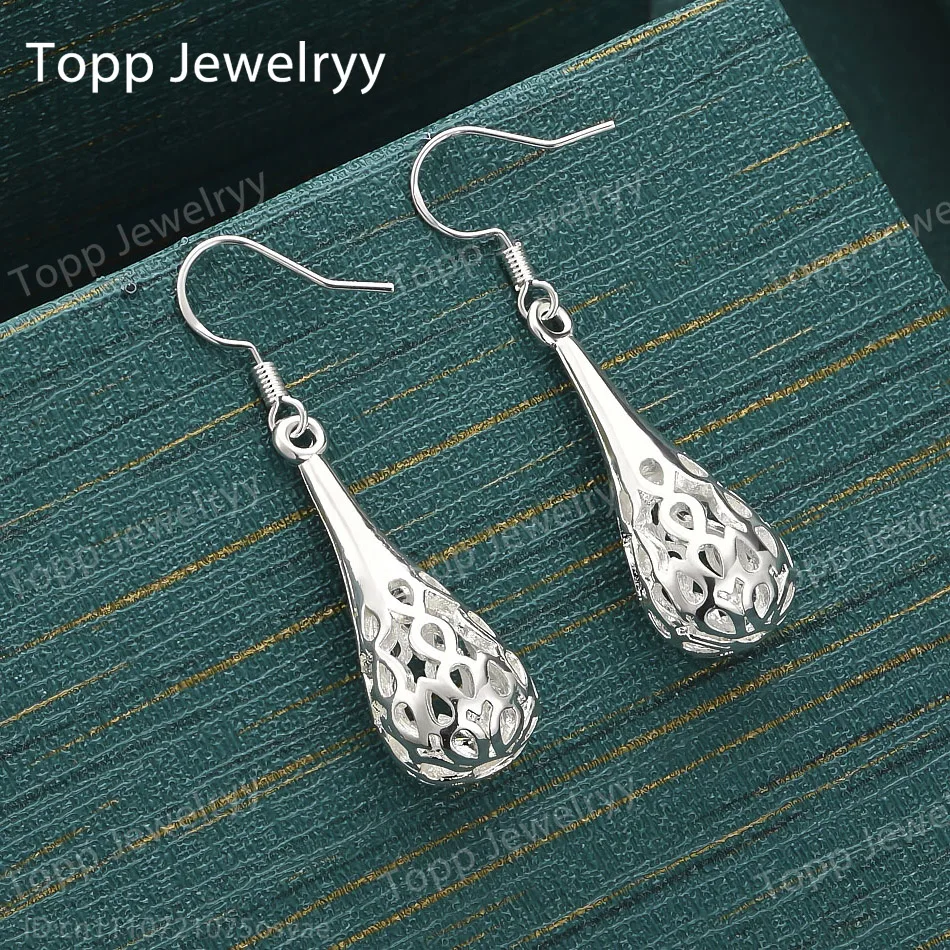 Elegant 925 Sterling Silver Delicate Openwork Teardrop Earrings for Women, Wedding Party Gift Accessories
Elegant 925 Sterling Silver Delicate Openwork Teardrop Earrings for Women, Wedding Party Gift Accessories