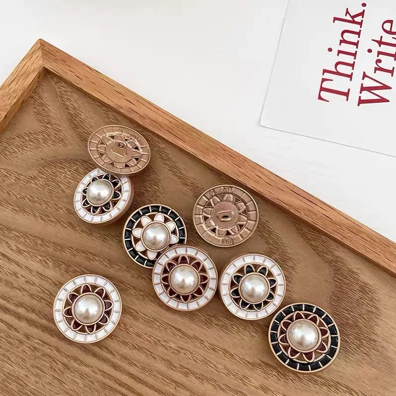 10PCS Sun Hollow Pearl Fashion Metal Decorative Buttons for Coat Cloth - Pack of 10
10PCS Sun Hollow Pearl Fashion Metal Decorative Buttons for Coat Cloth - Pack of 10