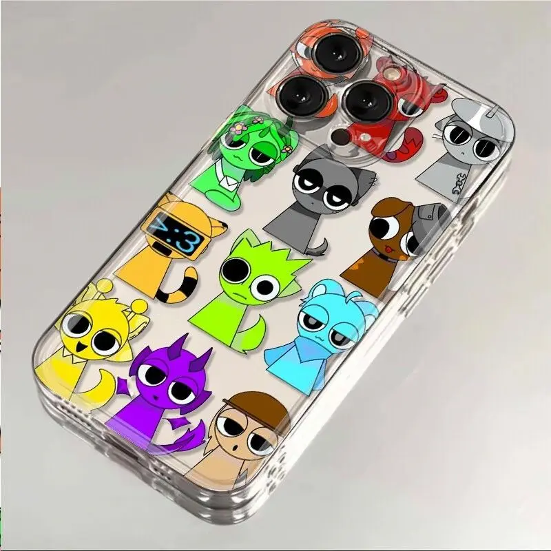 Чехол для телефона Kawaii Sprunki с рисунком для iPhone 16, 15, 11, 12, 13, 14 Pro Max, мягкий силиконовый чехол из ТПУ для XR XS Max 8 Plus, прозрачный чехол
Чехол для телефона Kawaii Sprunki с рисунком для iPhone 16, 15, 11, 12, 13, 14 Pro Max, мягкий силиконовый чехол из ТПУ для XR XS Max 8 Plus, прозрачный чехол