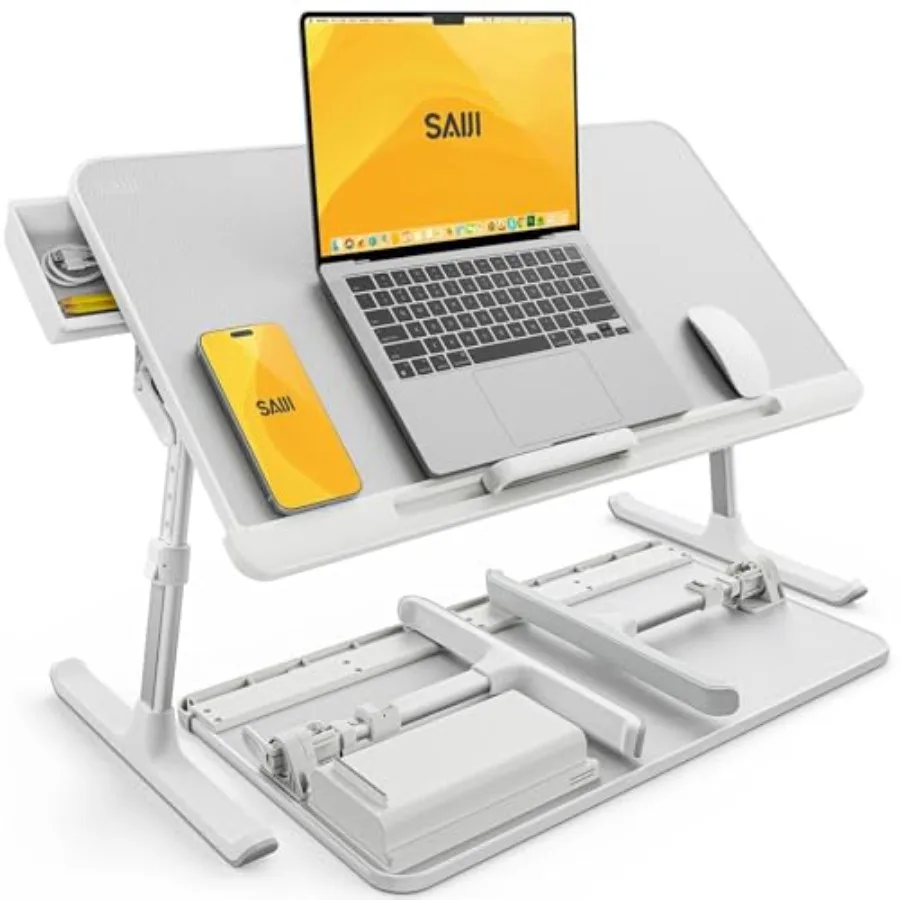 Laptop Bed Tray Table Adjustable PVC Leather Laptop Bed Table Portable Standing Desk with Storage Drawer Foldable Lap Tablet Ta
Laptop Bed Tray Table Adjustable PVC Leather Laptop Bed Table Portable Standing Desk with Storage Drawer Foldable Lap Tablet Ta
