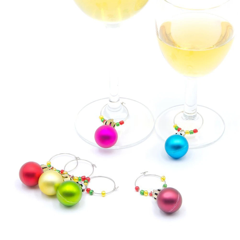 6 pcs Glass Charms Elegant Cocktail Markers Christmas Ball Rings Party Favors Gifts Premium Plastic Carbon Steel Colorfast
6 pcs Glass Charms Elegant Cocktail Markers Christmas Ball Rings Party Favors Gifts Premium Plastic Carbon Steel Colorfast