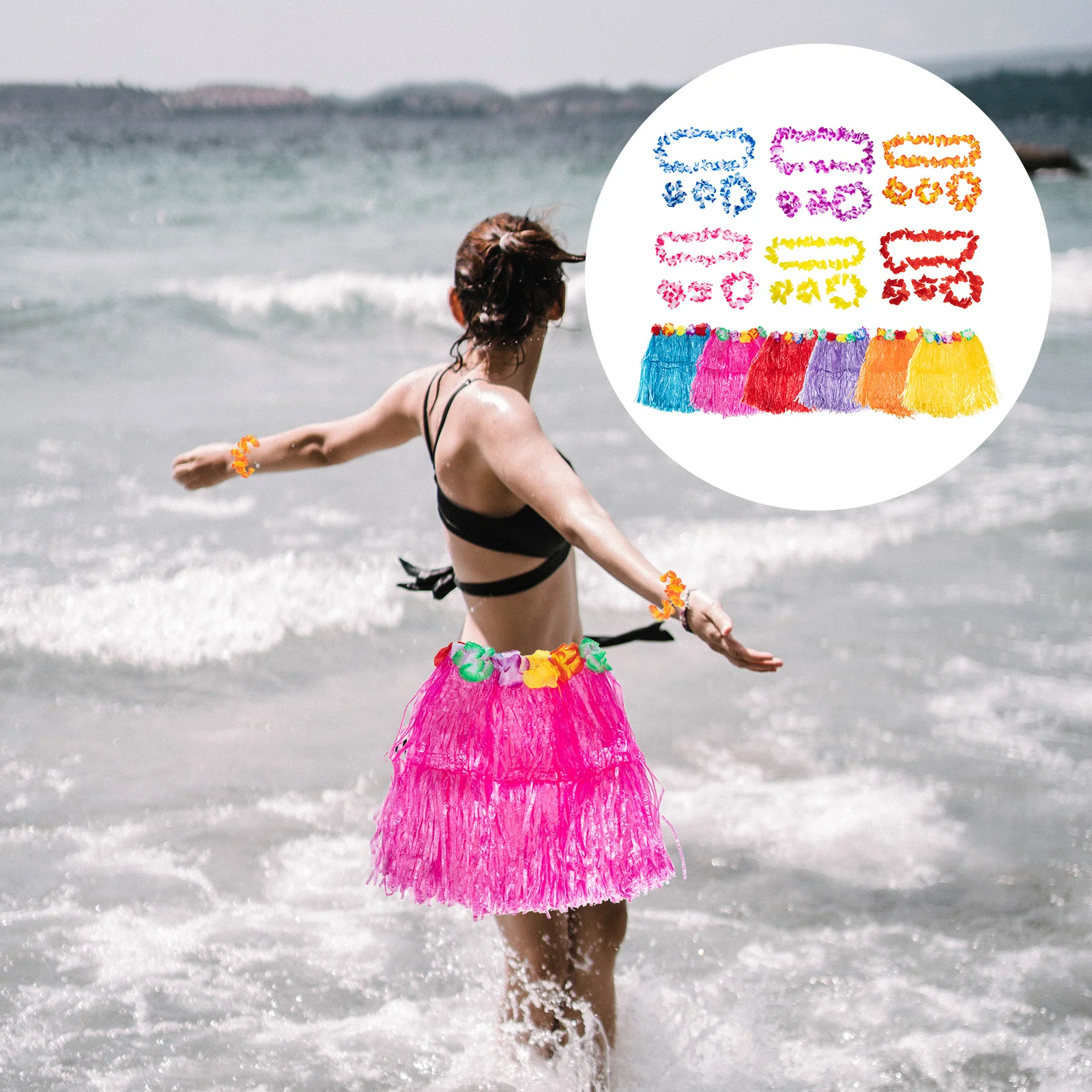 6 Sets Grass Skirt Suit Hawaiian Party Costume Artificial Hula Skirts for Adults Pp
6 Sets Grass Skirt Suit Hawaiian Party Costume Artificial Hula Skirts for Adults Pp
