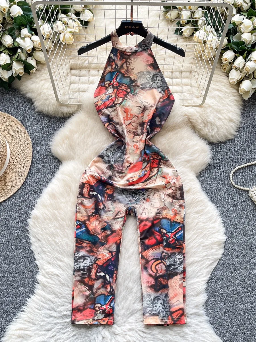 Foamlina, летняя сексуальная облегающая уличная одежда с открытой спиной, популярные брюки-карандаш для девочек, боди в европейском стиле, комбинезон без рукавов с лямкой на шее и принтом
Foamlina, летняя сексуальная облегающая уличная одежда с открытой спиной, популярные брюки-карандаш для девочек, боди в европейском стиле, комбинезон без рукавов с лямкой на шее и принтом