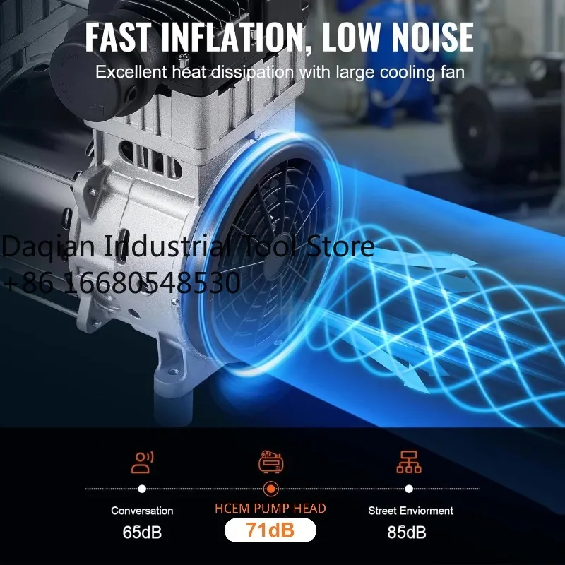 3JI1.1HP Oil-Free Piston Air Cooled Air Compressor AC Powered 220V/110V Portable Silent High Efficiency Pneumatic Tools Processi
3JI1.1HP Oil-Free Piston Air Cooled Air Compressor AC Powered 220V/110V Portable Silent High Efficiency Pneumatic Tools Processi