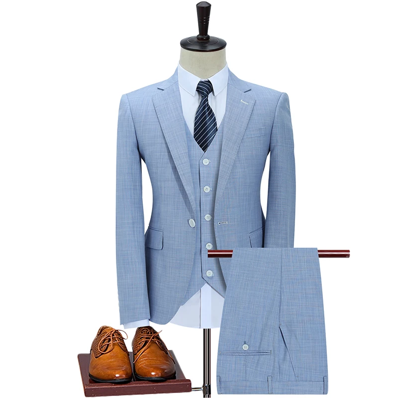 (Jackets+Vest+Pants) Formal Slim Tuxedo Prom SuitS/Male Pure Cotton Groom Wedding Blazers High Quality Dress 3 Pieces Set
(Jackets+Vest+Pants) Formal Slim Tuxedo Prom SuitS/Male Pure Cotton Groom Wedding Blazers High Quality Dress 3 Pieces Set