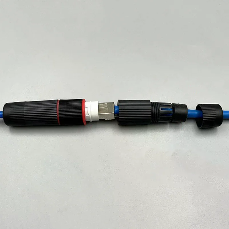 1pc RJ45 Docking Connector Ethernet Network Straight-through Waterproof IP67 Header Outdoor Broadband Network Cable Extender