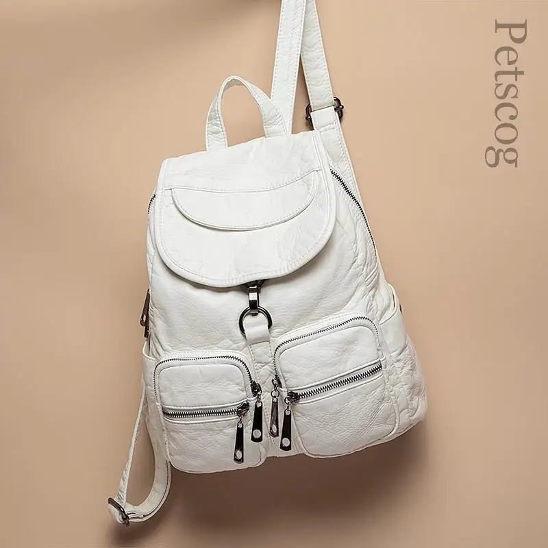 Soft Washing Leather Women's Backpack Travel Large Capacity Backpacks Cute Female Shoulder Bags New Mochilas Para Ninas 2023
Soft Washing Leather Women's Backpack Travel Large Capacity Backpacks Cute Female Shoulder Bags New Mochilas Para Ninas 2023
