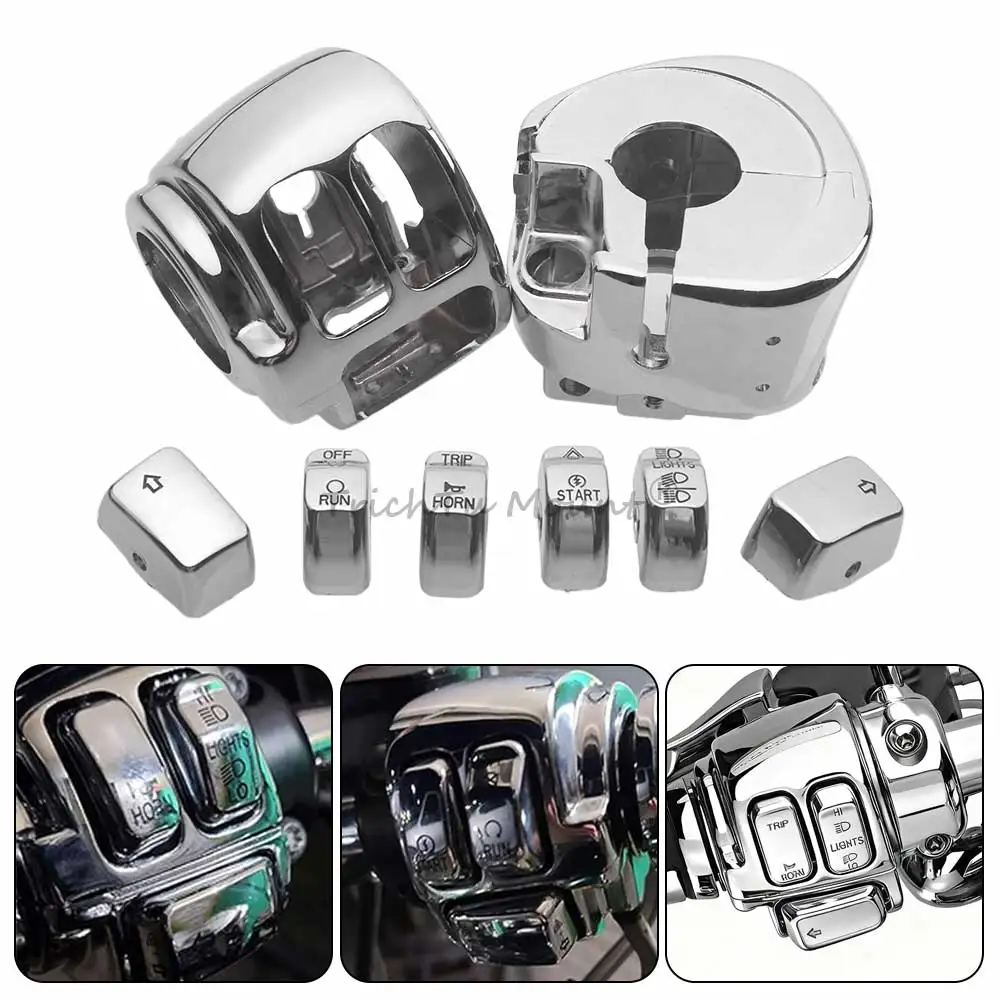 Motorcycle Switch Housings Cover Button Caps Kit Fits For Harley Softail Sportster Rocker Dyna 2011-2022 High Quality Abs Chrome
Motorcycle Switch Housings Cover Button Caps Kit Fits For Harley Softail Sportster Rocker Dyna 2011-2022 High Quality Abs Chrome