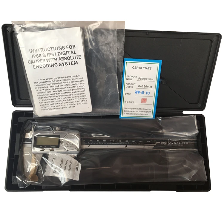 IP67 High-precision Waterproof Electronic Digital Display Vernier Caliper, Made of Durable Stainless Steel Material
IP67 High-precision Waterproof Electronic Digital Display Vernier Caliper, Made of Durable Stainless Steel Material