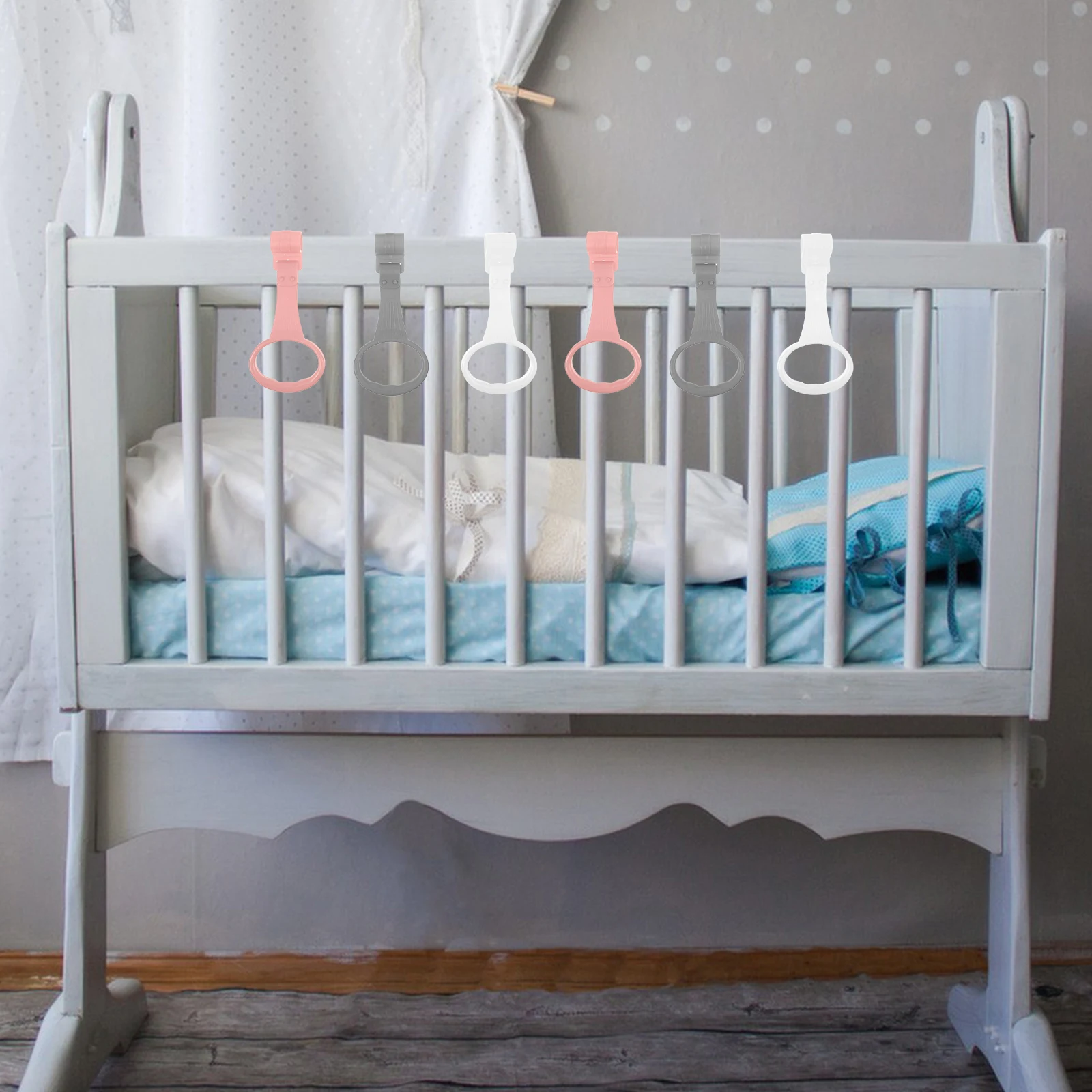 6pcs Baby Cot Pull Up Rings Safe Standing Learning Aid Toddler Hand Grip Handle Ring For Crib Playpen Infant Bed Hanging
6pcs Baby Cot Pull Up Rings Safe Standing Learning Aid Toddler Hand Grip Handle Ring For Crib Playpen Infant Bed Hanging