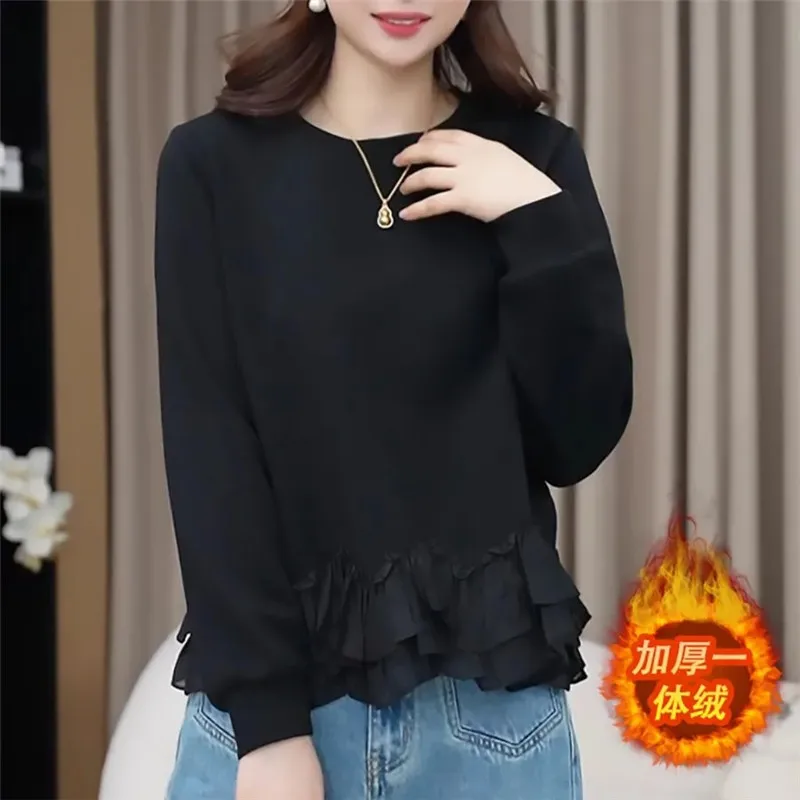 Женская модная футболка с рюшами и круглым вырезом, защита 2026, новинка весны, женская свободная верхняя одежда, тонкий дизайнерский топ Joker
Женская модная футболка с рюшами и круглым вырезом, защита 2026, новинка весны, женская свободная верхняя одежда, тонкий дизайнерский топ Joker