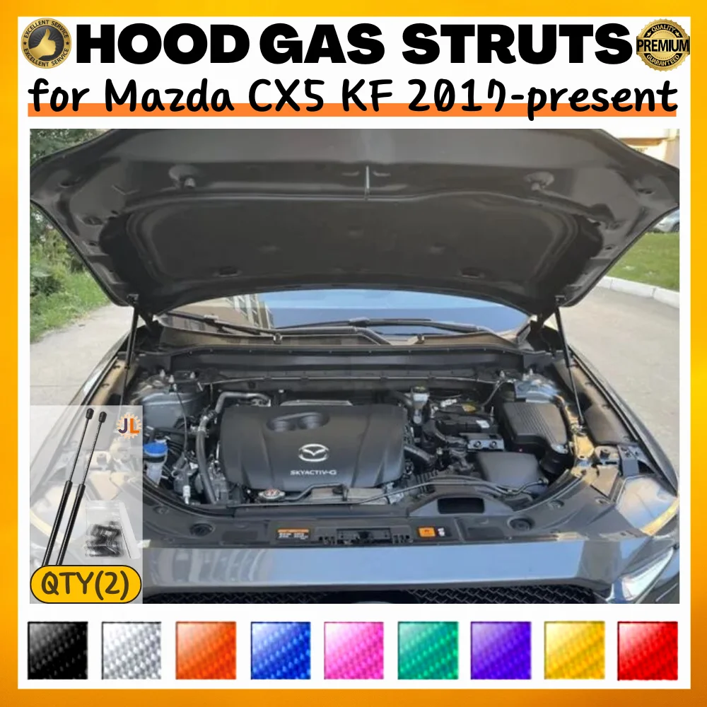 Qty(2) Hood Struts for Mazda CX-5 (KF) 2017-present Front Bonnet Modify Gas Springs Shock Absorbers Lift Supports Dampers
Qty(2) Hood Struts for Mazda CX-5 (KF) 2017-present Front Bonnet Modify Gas Springs Shock Absorbers Lift Supports Dampers