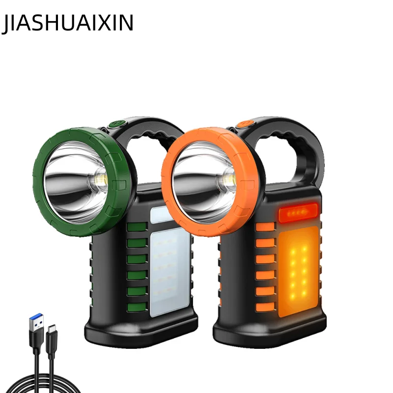 JIASHUAIXIN New Osram LED Solar High-Intensity Work Light, Portable Handheld Flashlight for Outdoor Use