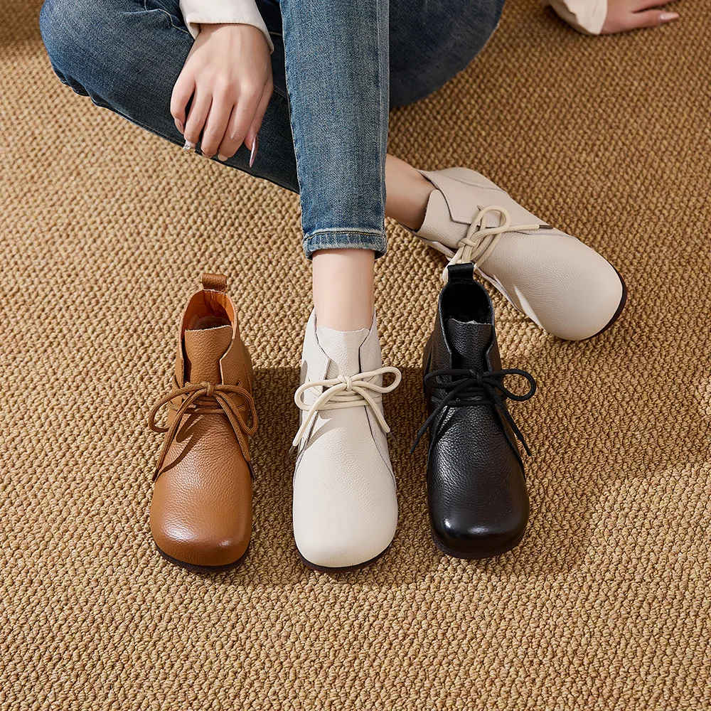 Short boots 2026 Spring and Autumn flat boots with cow tendon soft sole anti slip mom shoes short tube boots
Short boots 2026 Spring and Autumn flat boots with cow tendon soft sole anti slip mom shoes short tube boots