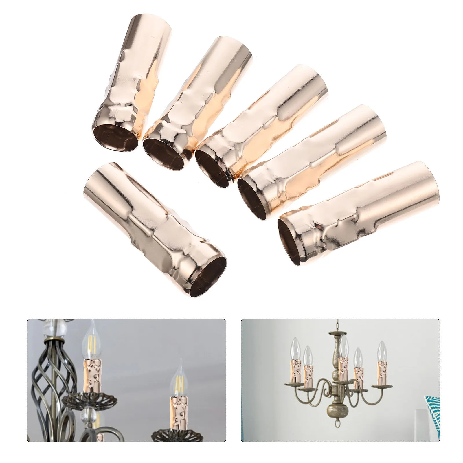 6Pcs European Style Crystal Chandelier Sleeves E14 Lamp Holder Covers for Retro Chandeliers Decorative Iron Tube
6Pcs European Style Crystal Chandelier Sleeves E14 Lamp Holder Covers for Retro Chandeliers Decorative Iron Tube