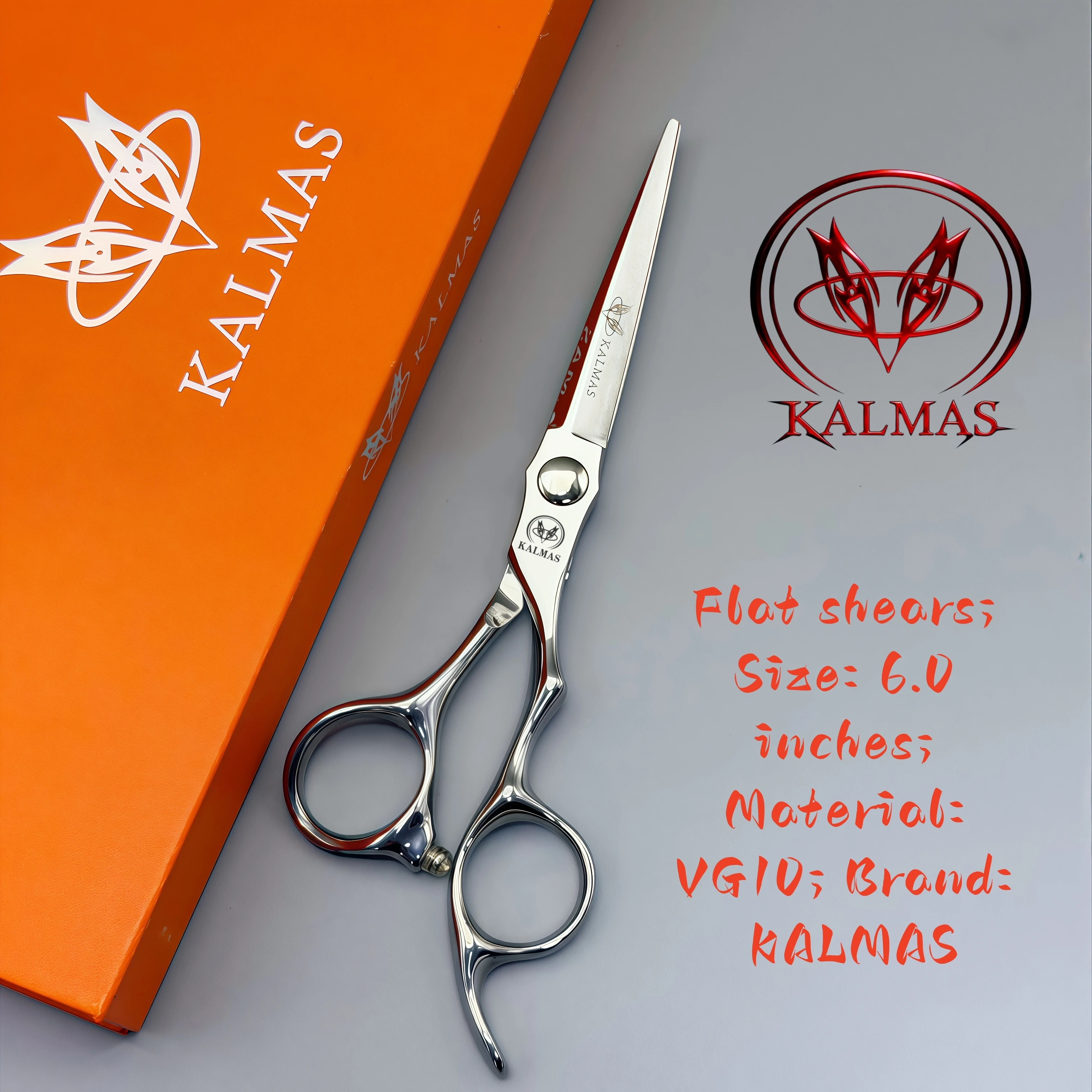 Профессиональные парикмахерские ножницы KALMAS VG10 из стали, 6 дюймов, для стрижки волос в салоне
Профессиональные парикмахерские ножницы KALMAS VG10 из стали, 6 дюймов, для стрижки волос в салоне