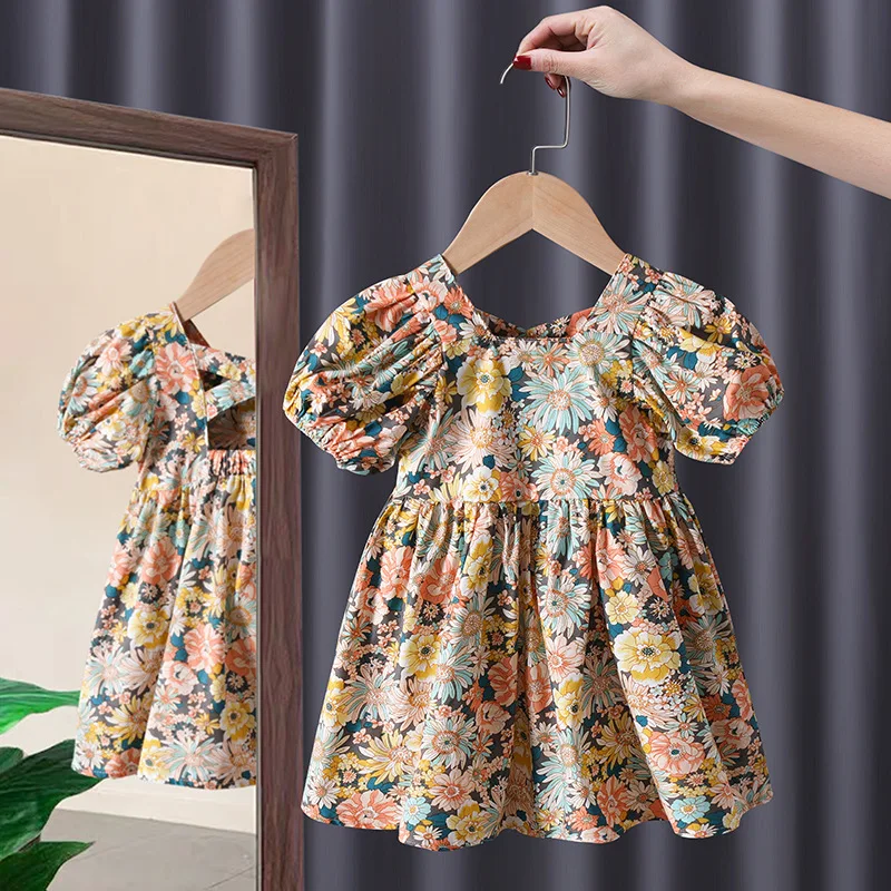 Girls' Summer Princess Dress2024New Baby Cotton Dress Children's Summer Clothing Western Style Cute Floral Skirt
Girls' Summer Princess Dress2024New Baby Cotton Dress Children's Summer Clothing Western Style Cute Floral Skirt