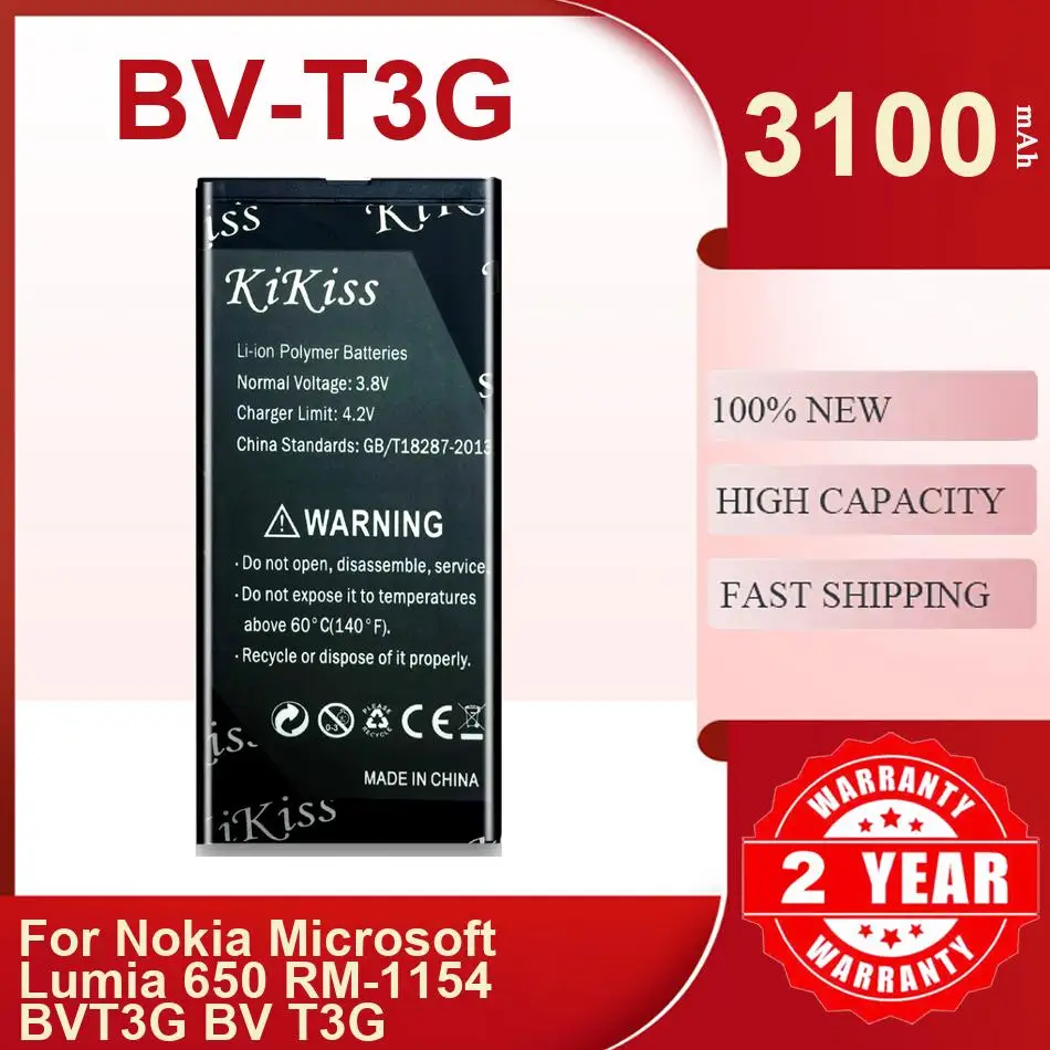 Replacement Mobile Phone Battery BV-T3G For Nokia Lumia 650 RM-1154
Replacement Mobile Phone Battery BV-T3G For Nokia Lumia 650 RM-1154