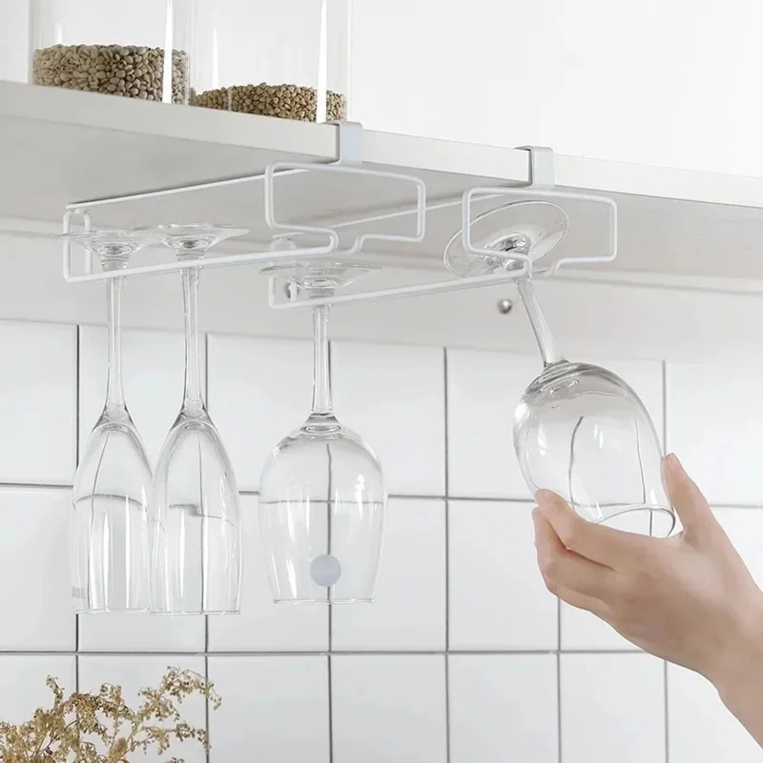 Wine Glasses Holder Bartender Stemware Hanging Rack Under Cabinet Stemware Organizer Glass Goblet Iron Rack Tool
Wine Glasses Holder Bartender Stemware Hanging Rack Under Cabinet Stemware Organizer Glass Goblet Iron Rack Tool