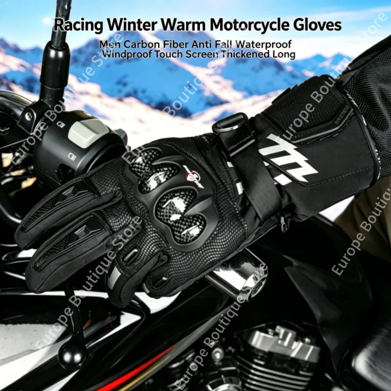 2026 NEW Men Racing Winter Warm Carbon Fiber Motorcycle Gloves Anti Fall Waterproof Windproof Touch Screen Thickened Long
2026 NEW Men Racing Winter Warm Carbon Fiber Motorcycle Gloves Anti Fall Waterproof Windproof Touch Screen Thickened Long