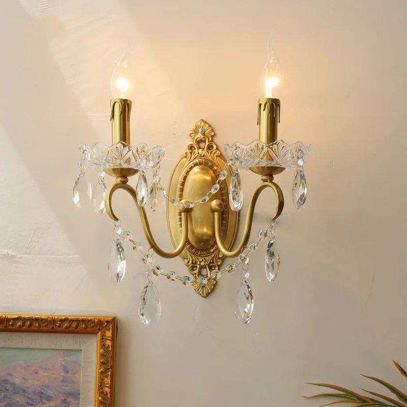 European Luxury Crystal Wall Lamp Retro Living Room Bedroom Bedside Lamp Background Wall Corridor Villa Hotel Lighting
European Luxury Crystal Wall Lamp Retro Living Room Bedroom Bedside Lamp Background Wall Corridor Villa Hotel Lighting