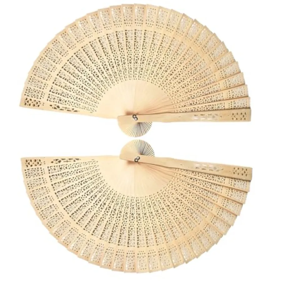 Foldable Hand Fan and Fans Handheld - 2-Pack Chinese Vintage Folding Fans with Sandalwood Scent, Hollow Carving for Wedding/Bir
Foldable Hand Fan and Fans Handheld - 2-Pack Chinese Vintage Folding Fans with Sandalwood Scent, Hollow Carving for Wedding/Bir