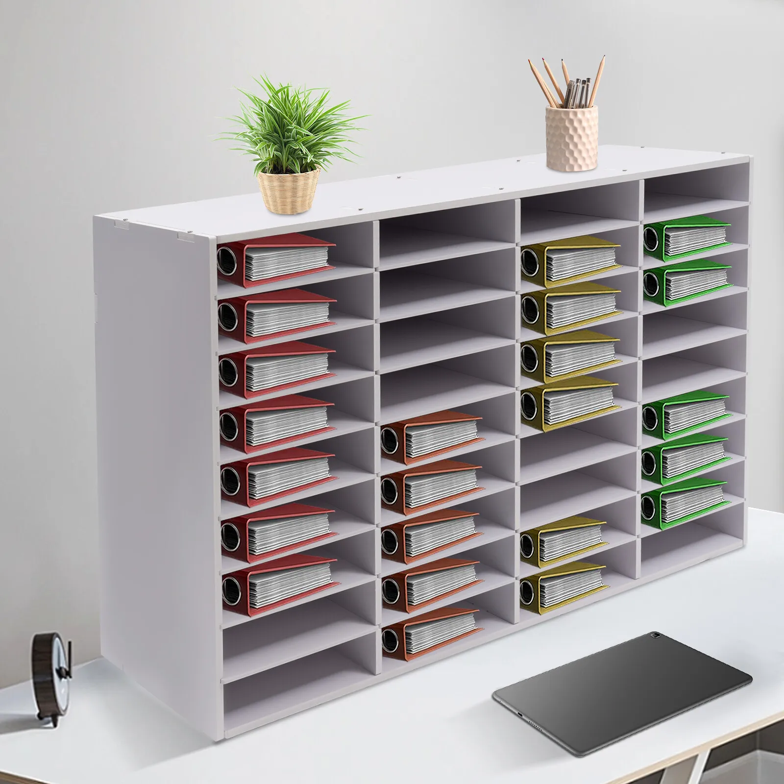 36 Slots, Literature Organizer Sorter, Stackable Classroom Office Literature Organizer, Office Mail Sorter for Home School White
36 Slots, Literature Organizer Sorter, Stackable Classroom Office Literature Organizer, Office Mail Sorter for Home School White