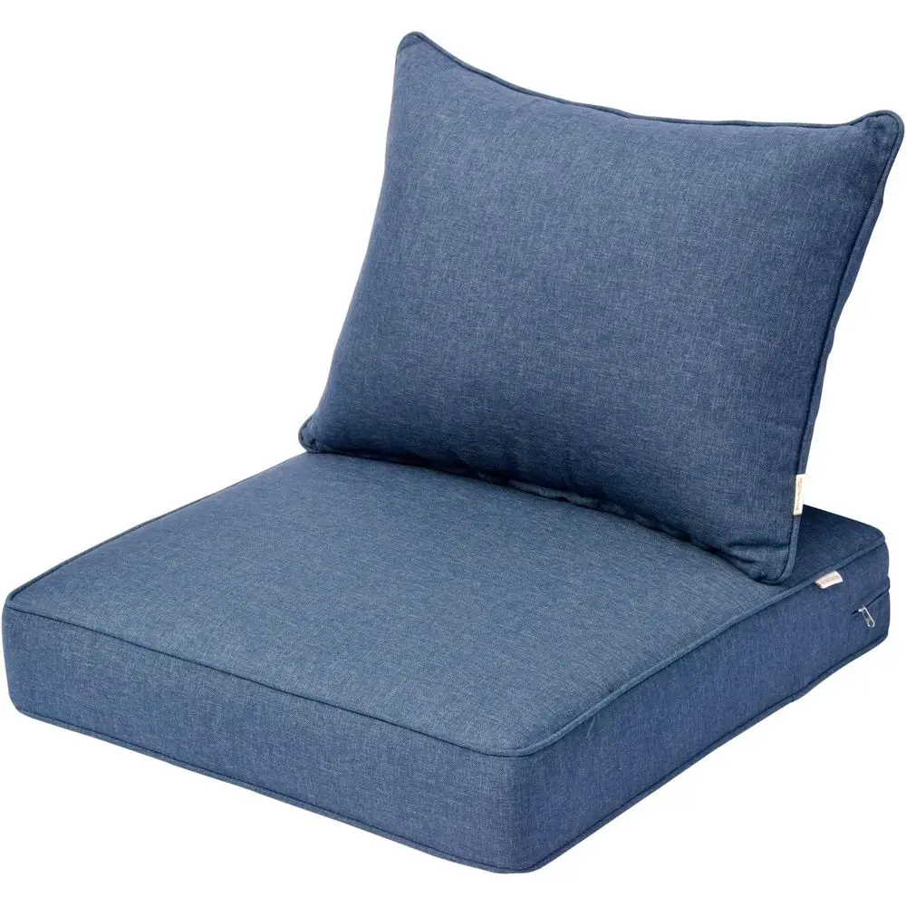 All-Weather Outdoor Patio Furniture Cushion Set, Removable Covers, Sofa Loveseat Chair, 24x24, Denim Blue
All-Weather Outdoor Patio Furniture Cushion Set, Removable Covers, Sofa Loveseat Chair, 24x24, Denim Blue