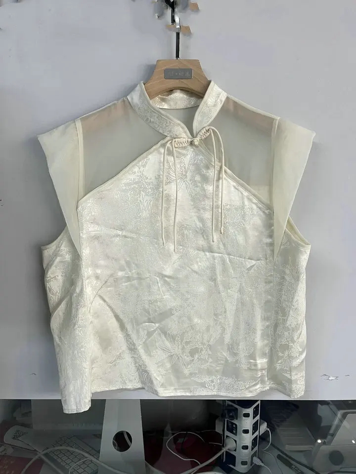 Новая летняя блузка в китайском стиле AF2026, женская, без рукавов, с пэчворком, плиссированной юбкой, круглым вырезом, для повседневной носки, свободного кроя
Новая летняя блузка в китайском стиле AF2026, женская, без рукавов, с пэчворком, плиссированной юбкой, круглым вырезом, для повседневной носки, свободного кроя