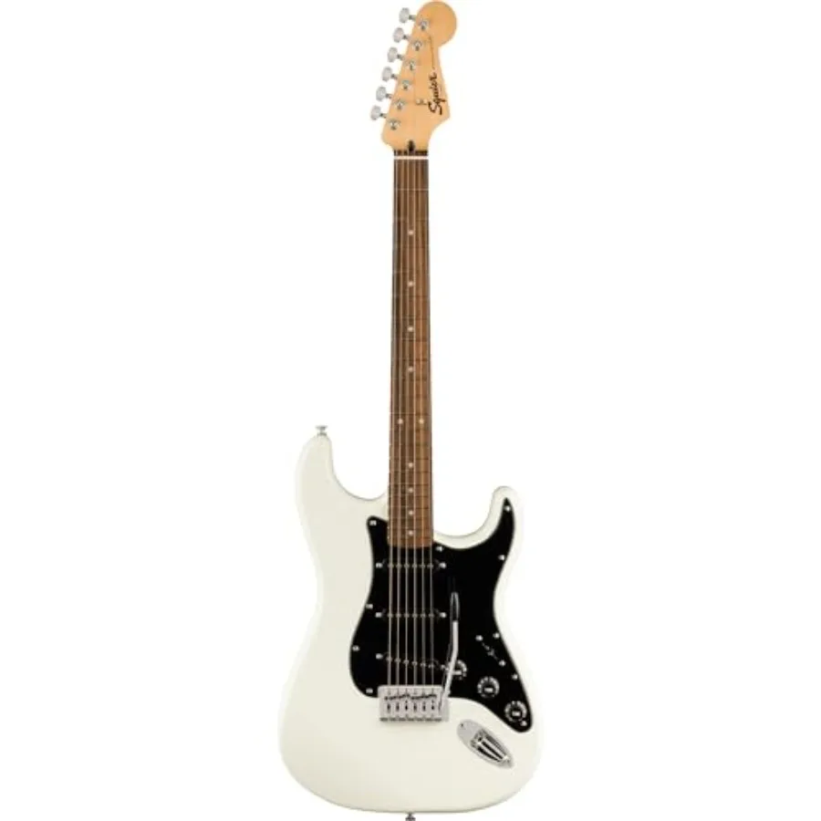 FSR Squier Sonic Stratocaster for beginner guitarists, alder body with laurel fingerboard, arctic white finish and black pickgu
FSR Squier Sonic Stratocaster for beginner guitarists, alder body with laurel fingerboard, arctic white finish and black pickgu