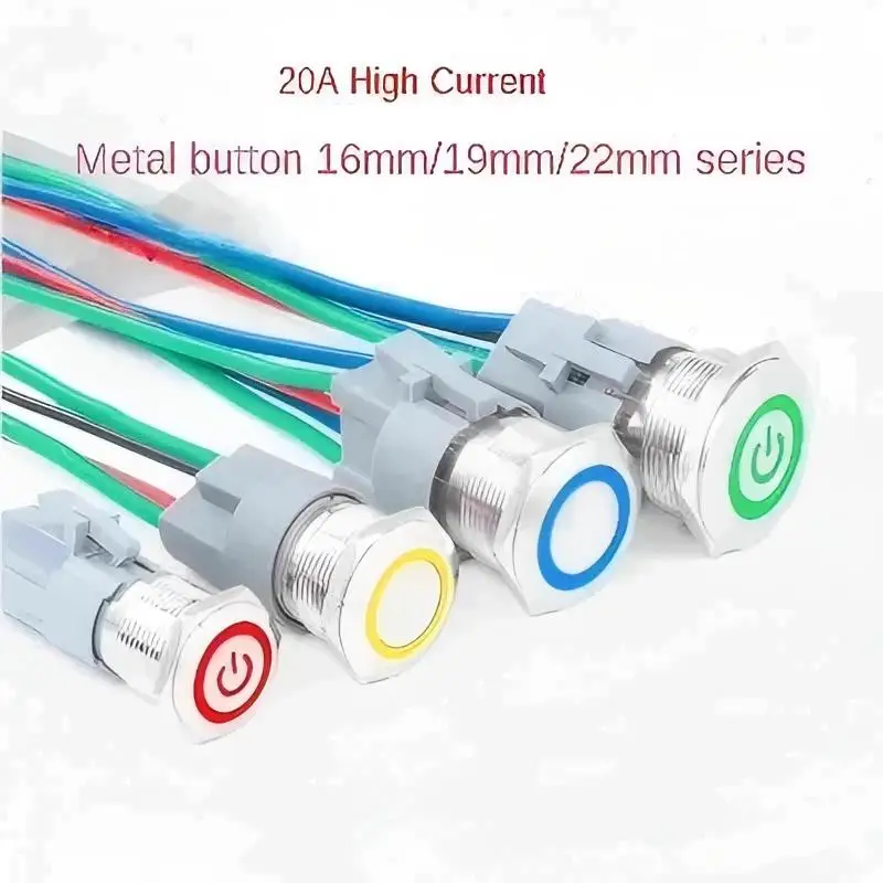 2PCS Metal Button16/19/22MMSelf-locking ResetLEDLighted Power Switch20ALarge Current High Power Button
2PCS Metal Button16/19/22MMSelf-locking ResetLEDLighted Power Switch20ALarge Current High Power Button