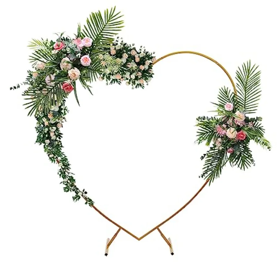 2.1M Decorative Wedding Heart Arch Backdrop Stand w/Bases, Heart Shape Arch Metal Stand Photo Booth Background Stand for Weddin
2.1M Decorative Wedding Heart Arch Backdrop Stand w/Bases, Heart Shape Arch Metal Stand Photo Booth Background Stand for Weddin