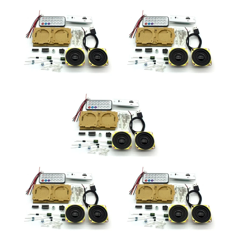 5X DIY Electronic Kit Bluetooth Speaker Electronics DIY Soldering Project Kit Bluetooth Stereo Speaker Support U Disk
5X DIY Electronic Kit Bluetooth Speaker Electronics DIY Soldering Project Kit Bluetooth Stereo Speaker Support U Disk