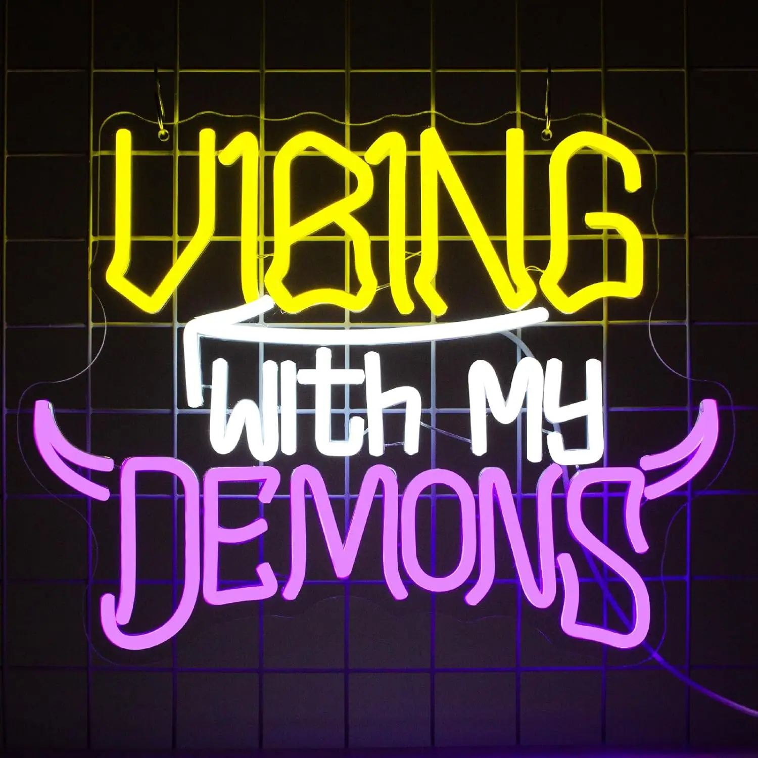 Vibing With My Demons Neon Wall Sign Funny Neon Lights for Bar Bedroom Club Man Cave Party Decor Aesthetics Draw Birthday Gifts
Vibing With My Demons Neon Wall Sign Funny Neon Lights for Bar Bedroom Club Man Cave Party Decor Aesthetics Draw Birthday Gifts