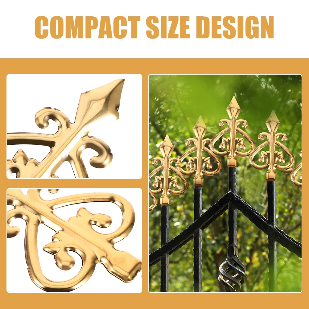 4 Pcs Fence Finials Decorative Tops Golden Outdoor Garden Ornaments Sturdy Aluminum Anti Rust Long Service Elegant
4 Pcs Fence Finials Decorative Tops Golden Outdoor Garden Ornaments Sturdy Aluminum Anti Rust Long Service Elegant