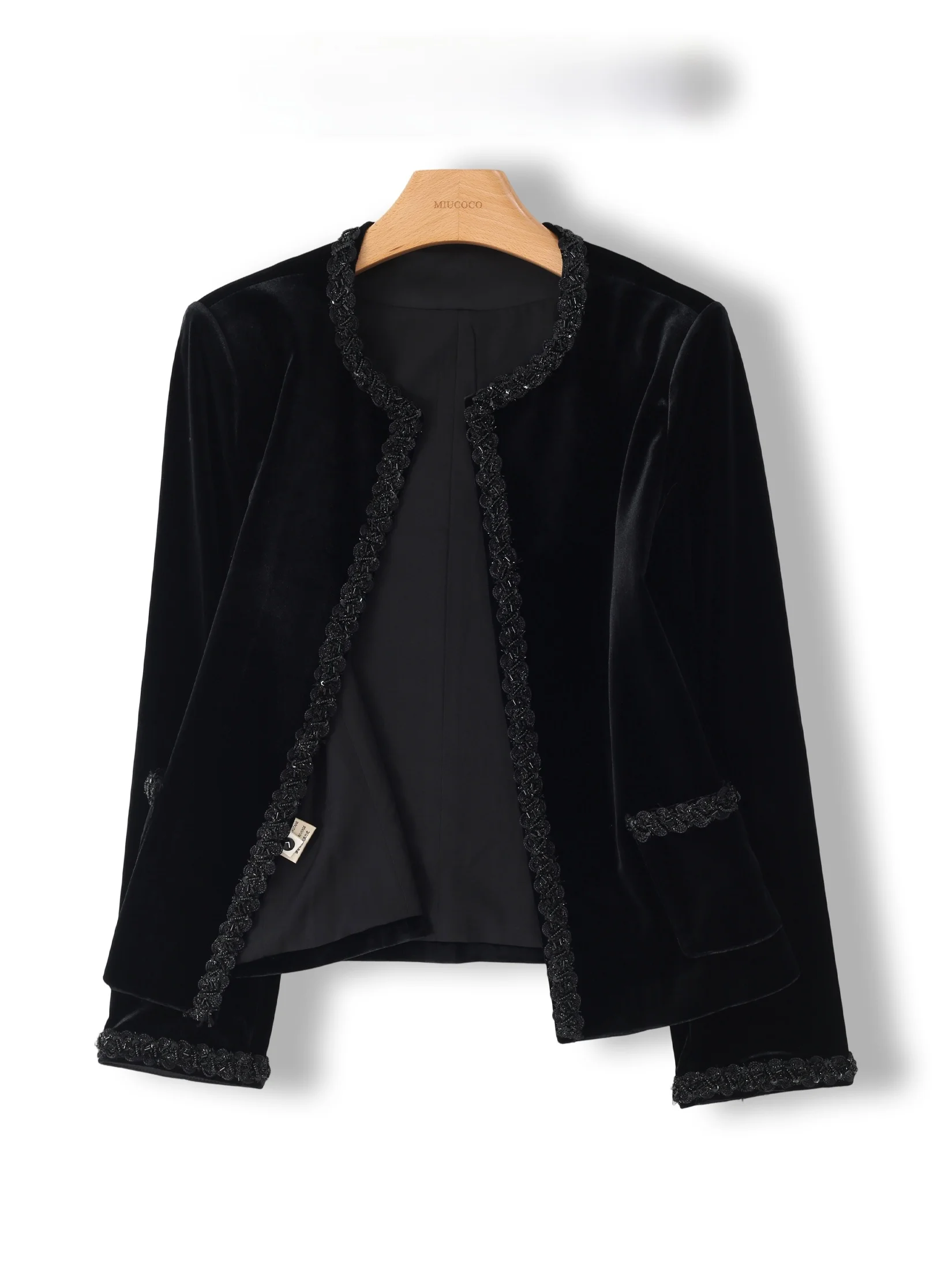 Elegant Velvet Short Jacket for Women Chinese Style Embroidered Pearl Heavy Work Street Fashion High End Lady's Top
Elegant Velvet Short Jacket for Women Chinese Style Embroidered Pearl Heavy Work Street Fashion High End Lady's Top