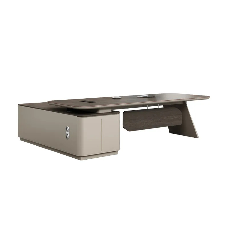 President boss desk simple modern manager combination chairperson's office furniture atmosphere
President boss desk simple modern manager combination chairperson's office furniture atmosphere