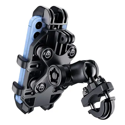 Motorcycle Phone Holder High Quality Motorbike and Bike Handlebar Install Mobile Phone Stand Anti-Shake Motos Navigation Bracket