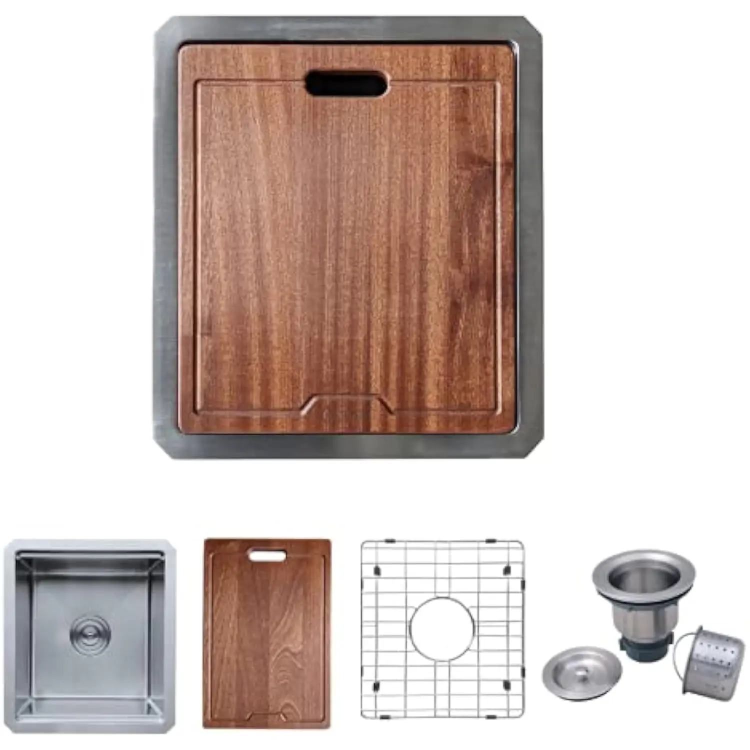 Zeek 15 X 17 Undermount 16g Stainless Steel Bar Prep Sink Workstation Set Rv Sink or Small Kitchen Sink Single Bowl Zh-1517
Zeek 15 X 17 Undermount 16g Stainless Steel Bar Prep Sink Workstation Set Rv Sink or Small Kitchen Sink Single Bowl Zh-1517